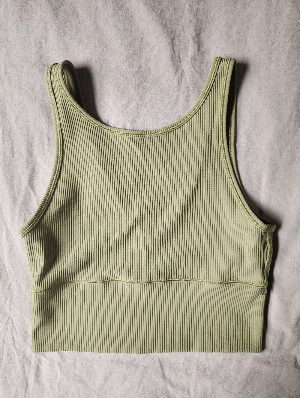 Lululemon Power Pivot Ribbed Tank Top Bronze Green - Size 8